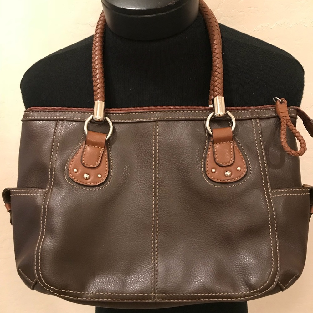 NEW RELIC 2Tone Brown Satchel BAG - Picture 5 of 5